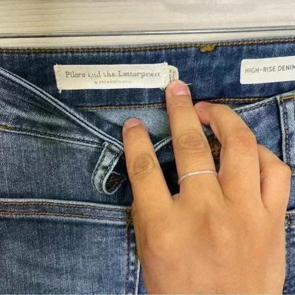 Pilcro and the Letter Press High-Rise Denim Leggings Sz 27 - Picture 5 of 9